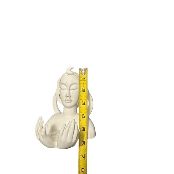 Fitz & Floyd Vintage Art Deco Woman Moon Candle holder Hands Spiritual Ceramic G - Picture 7 of 11